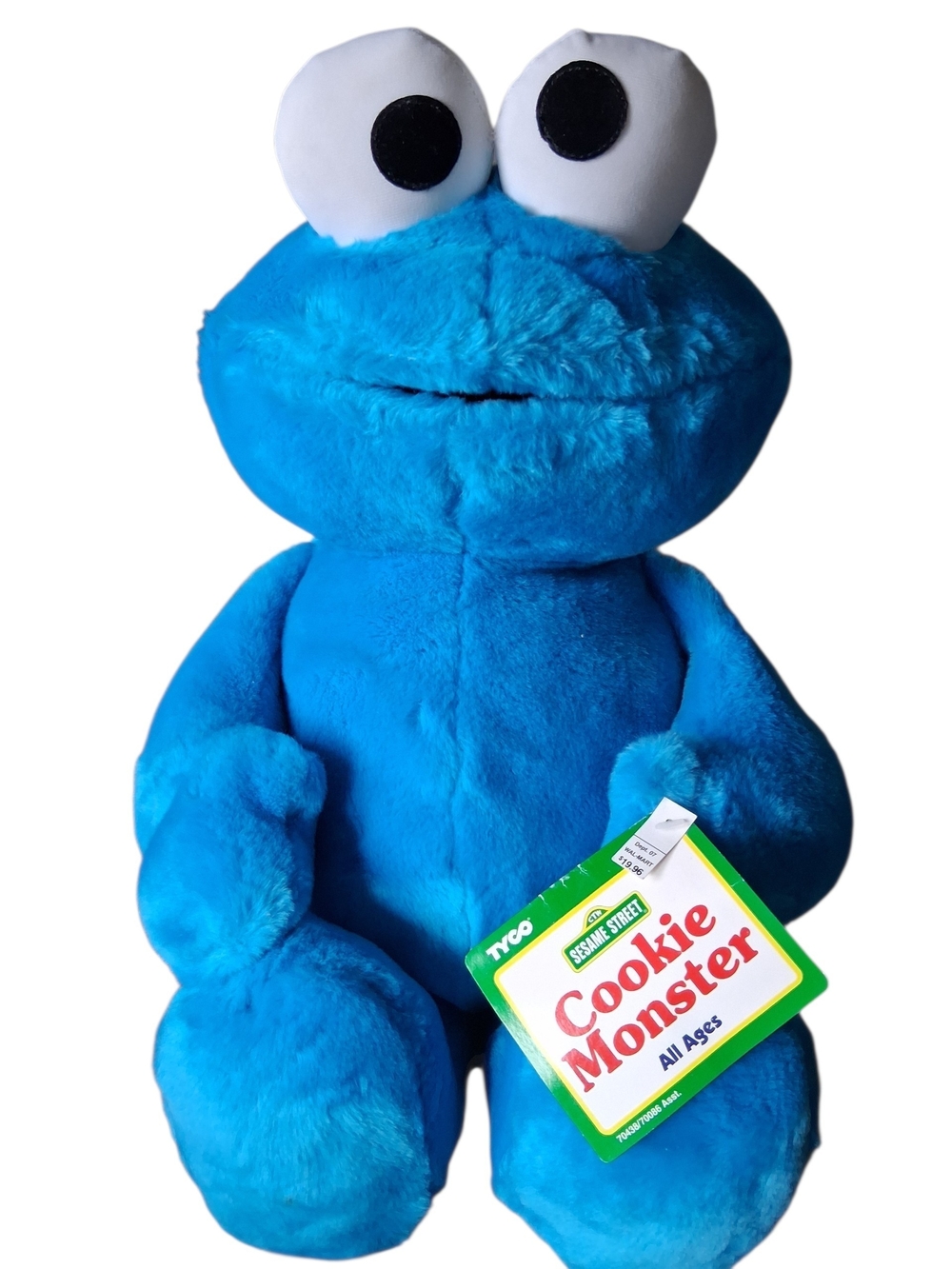 1996 TYCO Cookie Monster Plush Toy - Bright Blue Kids Stuffed Animal